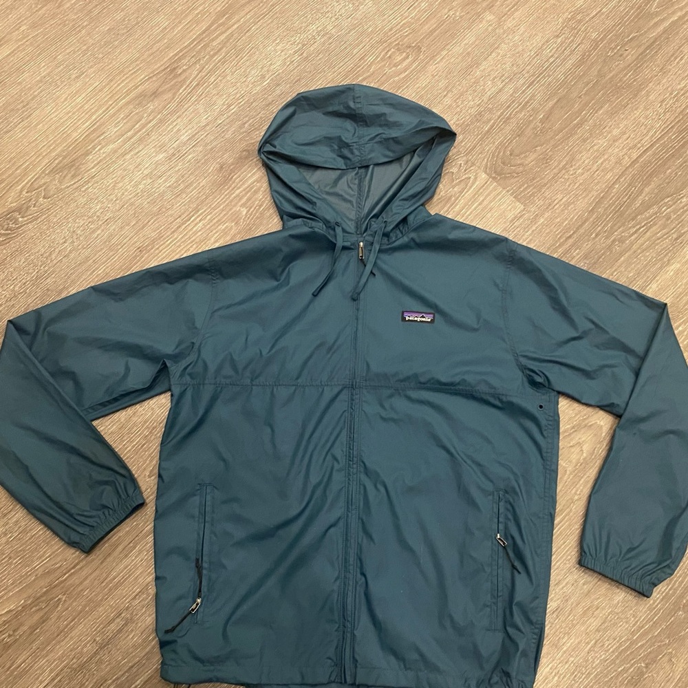 Patagonia mens teal windbreaker jacket